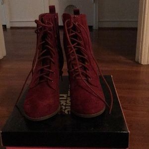 Beautiful maroon booties